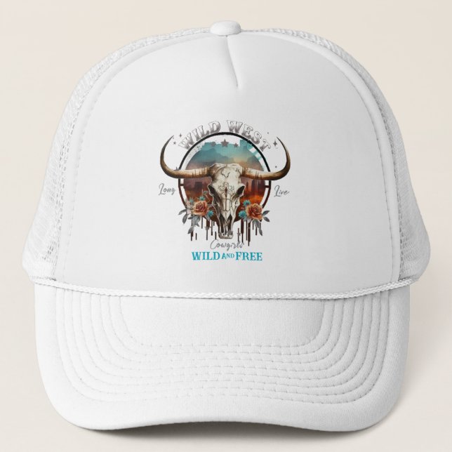 Boho Wild und Free Trucker Hat Truckerkappe (Vorderseite)