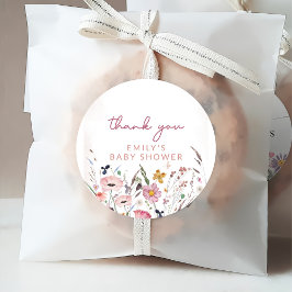 Boho Wildblume Baby Dusche Geschenkanhänger