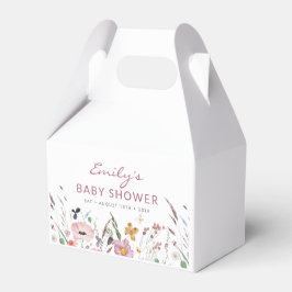 Boho Wildblume Baby Dusche Geschenkschachtel