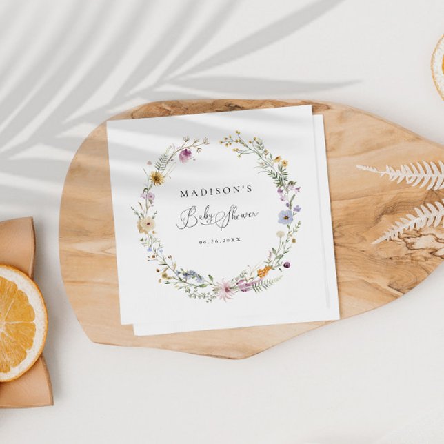 Boho Wildblume Baby Dusche Serviette (Von Creator hochgeladen)