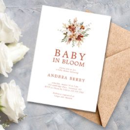 Boho Wildblume Baby in Bloom Baby Dusche Einladung