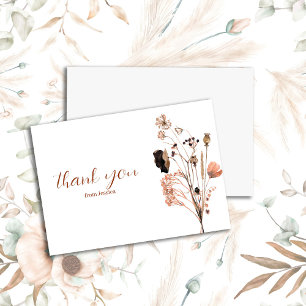 Boho Wildblume Baby in Bloom Dankeskarte