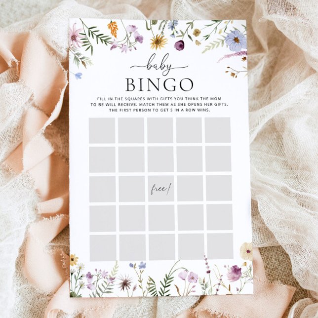 Boho Wildblume Baby Showgame Baby Bingo (Von Creator hochgeladen)