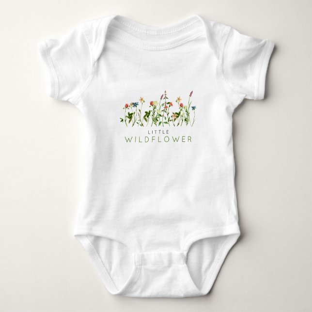 Boho Wildblume Baby Strampler (Vorderseite)