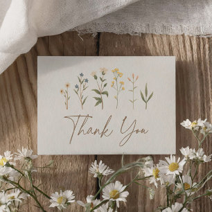 Boho Wildblume Babydusche Danke Karte