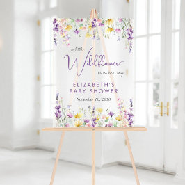 Boho Wildblume Babydusche Willkommen Mattiert Acrylschild