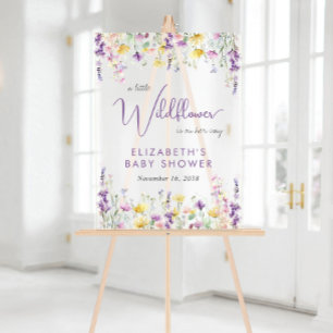 Boho Wildblume Babydusche Willkommen Mattiert Acrylschild