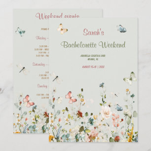 Boho Wildblume Bachelorette Vorlage