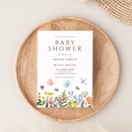 Boho Wildblume Bee Baby Dusche Einladung