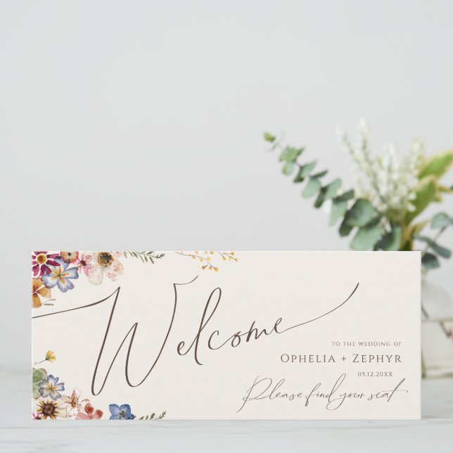 Boho Wildblume Beige Garden Seekartenleiter (Stehend Vorderseite)