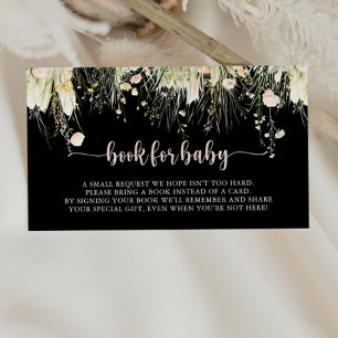 Boho Wildblume Black Baby Showbuchanfrage Begleitkarte