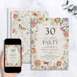 Boho Wildblume Blumenrahmen 30. Geburtstag Einladung<br><div class="desc">Vorstellung unserer phantastischen boho gedrückt Wildblume Blumenrahmen 30. Geburtstag Einladung! Ob Sie sich selbst oder jemand anderem eine 30. Geburtstagsfeier planen, lass diesem einladenden und kreativen Set den Ton für den Tag. Unser Design zeichnet sich durch lebensechte Aquarellfarben gepresste Blume mit Libellen, Bienen und Schmetterlingen in einem Rahmen aus, der...</div>