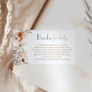 Boho Wildblume Books for Baby Shooting Ticket Begleitkarte