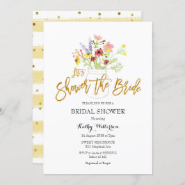 Boho Wildblume Brautparty Einladung