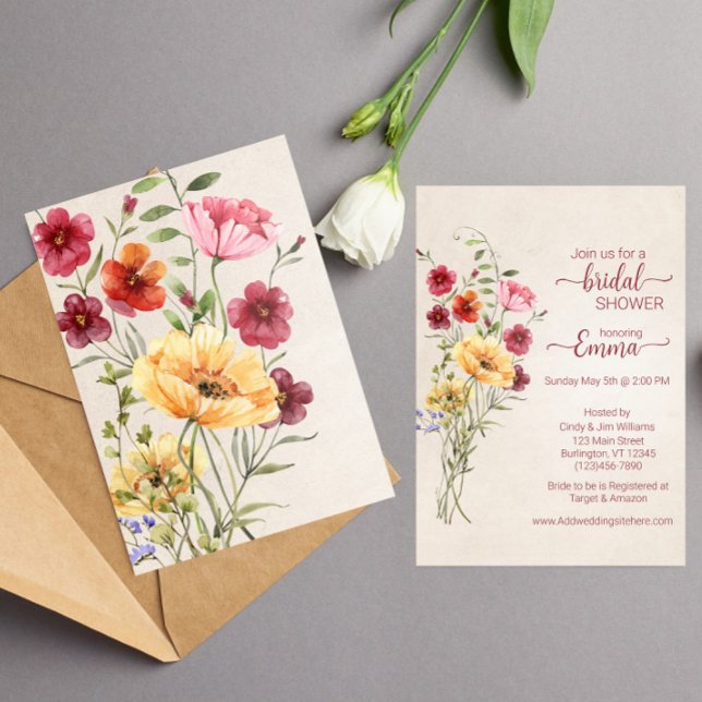 Boho Wildblume Brautparty Save The Date (Von Creator hochgeladen)