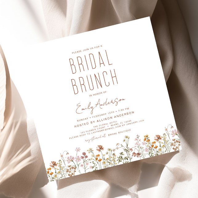 Boho Wildblume Bridal Brunch Brautparty Einladung (Von Creator hochgeladen)