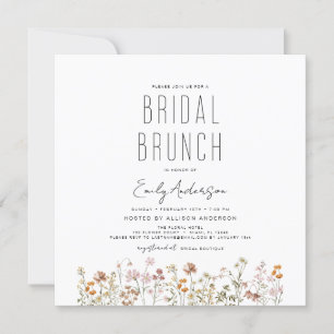 Boho Wildblume Bridal Brunch Brautparty Einladung