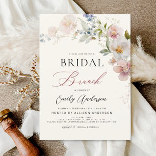 Boho Wildblume Bridal Brunch Einladung