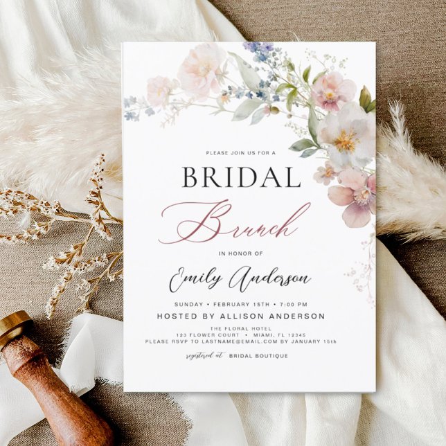 Boho Wildblume Bridal Brunch Einladung (Von Creator hochgeladen)