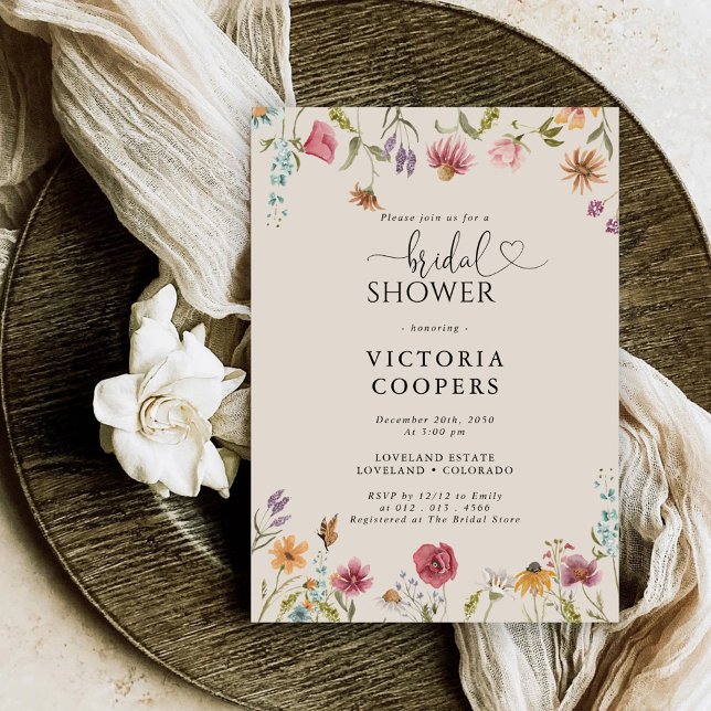 Boho Wildblume Bridal Dusche Einladung (Von Creator hochgeladen)