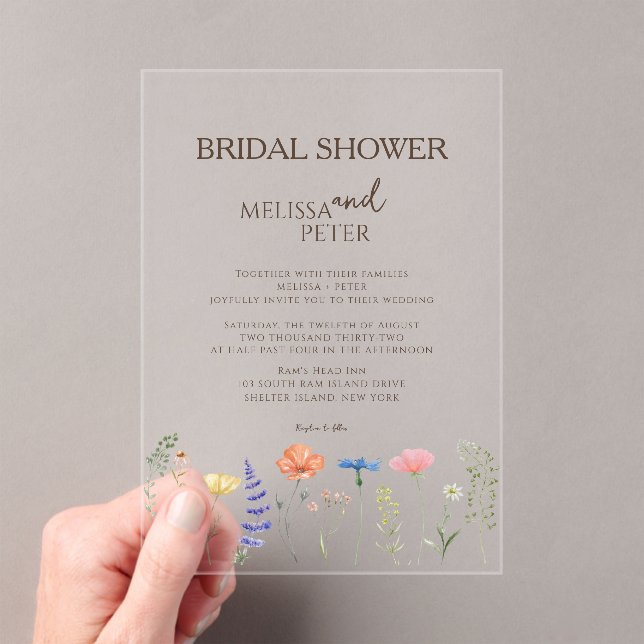 Boho Wildblume Bridal Dusche Einladung (Insitu (Handheld))