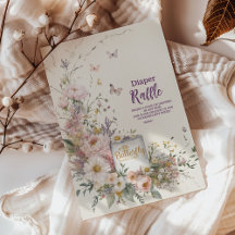 Boho Wildblume Butterflies Diapper Raffle