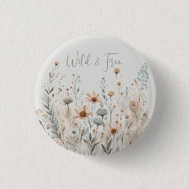Boho Wildblume Button