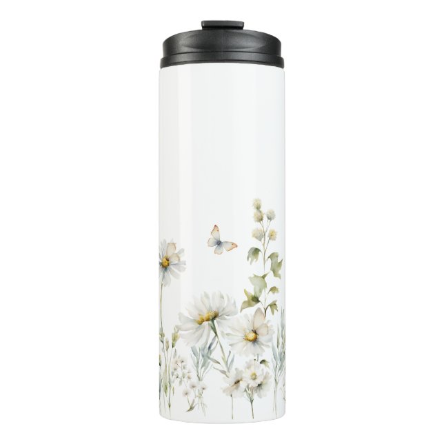 Boho Wildblume Cotattcore Thermosbecher (Vorderseite)