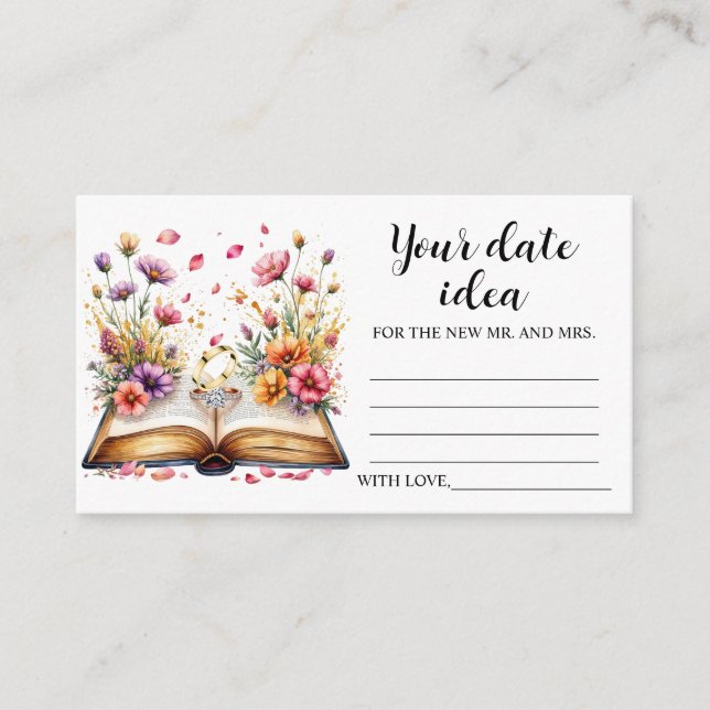 Boho Wildblume Date Night Card Begleitkarte (Vorderseite)
