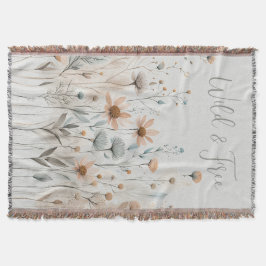 Boho Wildblume Decke