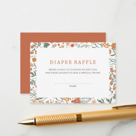 Boho Wildblume Diaper Ruffle Begleitkarte