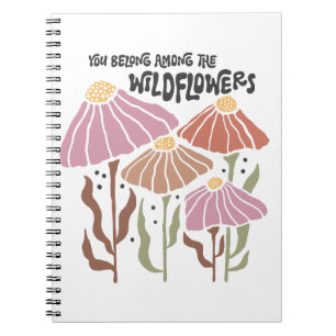 Boho Wildblume Du gehörst zu den Wildblumen Notizblock