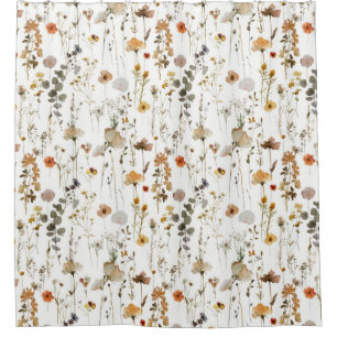Boho Wildblume Duschvorhang