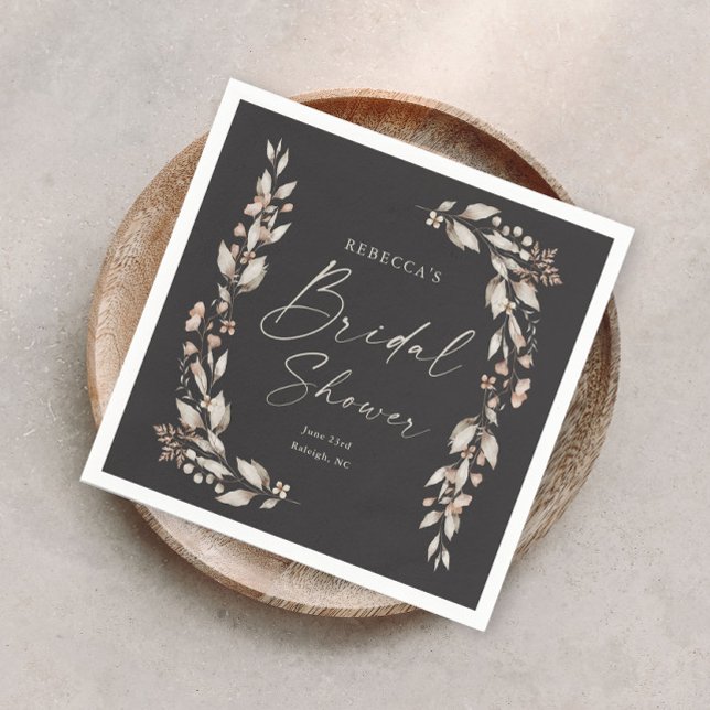 Boho Wildblume Elegant Wedding Brautparty Serviette (Boho wildflower floral elegant wedding bridal shower napkins.)