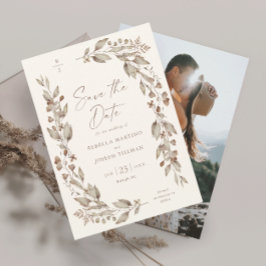 Boho Wildblume Elegantes florales Hochzeitsslima F Save The Date