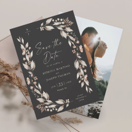 Boho Wildblume Elegantes florales Hochzeitsslima F Save The Date