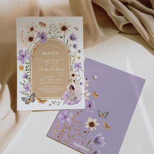 Boho Wildblume Fairy First Birthday Garden Party Einladung