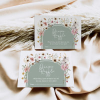 Boho Wildblume Fairy Sage Green Diaper Raffel