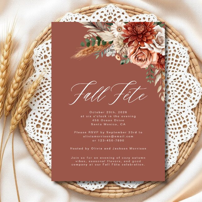 Boho Wildblume Fall Fete Celebration Einladung (Von Creator hochgeladen)