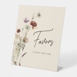 Boho Wildblume Favorits Brautparty Sockelschild