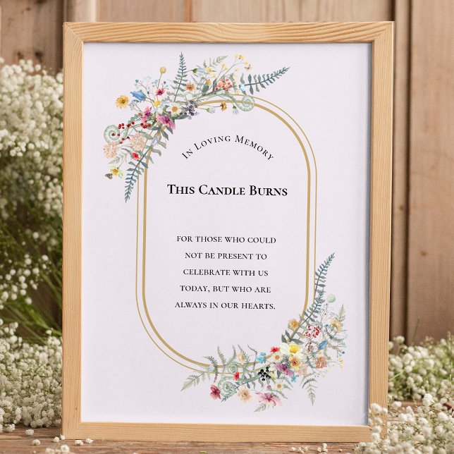 Boho Wildblume Fern Lavender diese Kerze Burns Poster (Von Creator hochgeladen)
