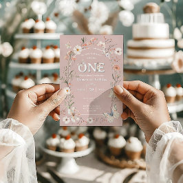 Boho Wildblume Floral Baby Birthday Einladung