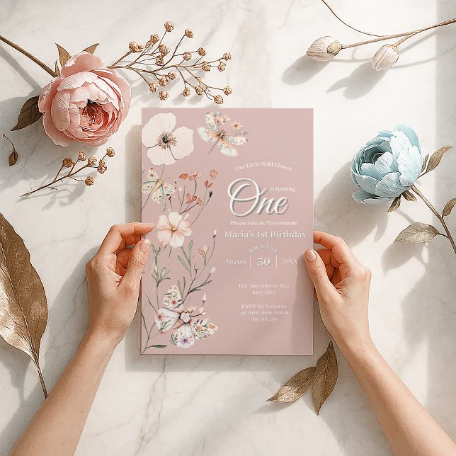 Boho Wildblume Floral Baby Birthday Einladung (Von Creator hochgeladen)