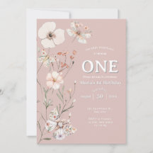 Boho Wildblume Floral Baby Birthday