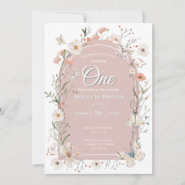 Boho Wildblume Floral Baby Birthday Einladung