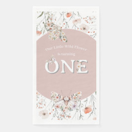 Boho Wildblume Floral Baby Birthday Serviette