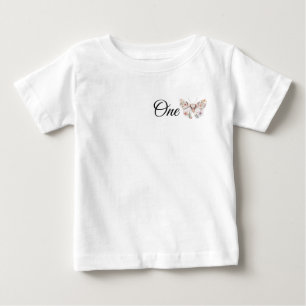Boho Wildblume Floral Baby Birthday T-shirt