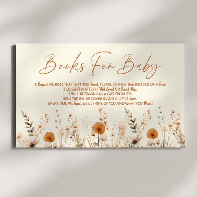 Boho Wildblume Floral Baby Duschbücher für Baby Begleitkarte (Von Creator hochgeladen)