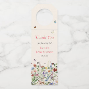 Boho Wildblume Floral Baby Dusche Flaschenanhänger
