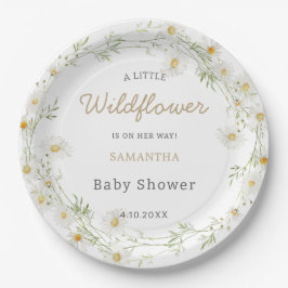 Boho Wildblume Floral Baby Duschpapier Teller